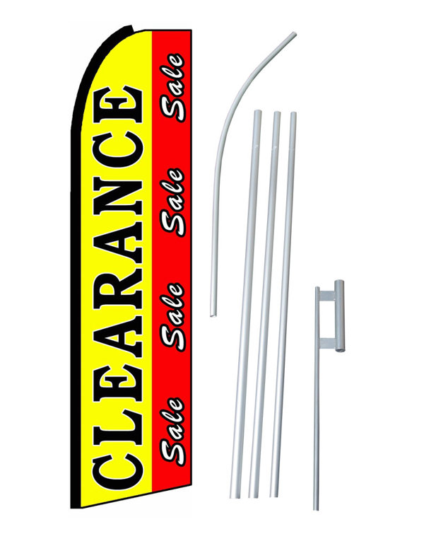 NeoPlex Double Sided 144'' H x 30'' W Polyester Flag Set Wayfair Canada